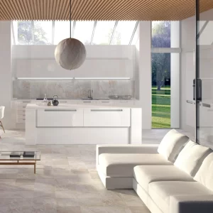 Garla Peral quartzite stone effect porcelain tile mosaic