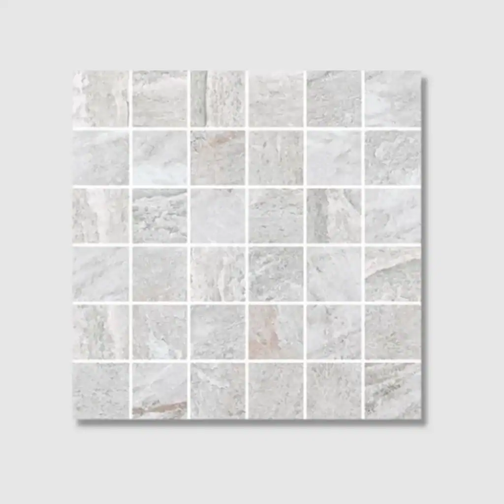 Garla Grey quartzite stone effect porcelain tile mosaic