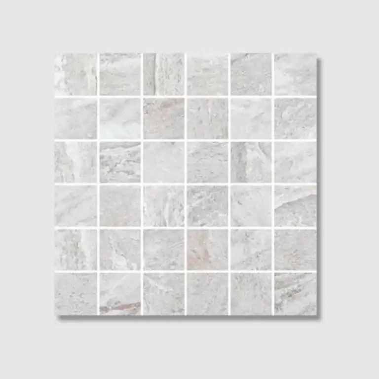 Garla Grey quartzite stone effect porcelain tile mosaic