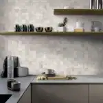 Garla Pearl quartzite stone effect porcelain tile mosaic