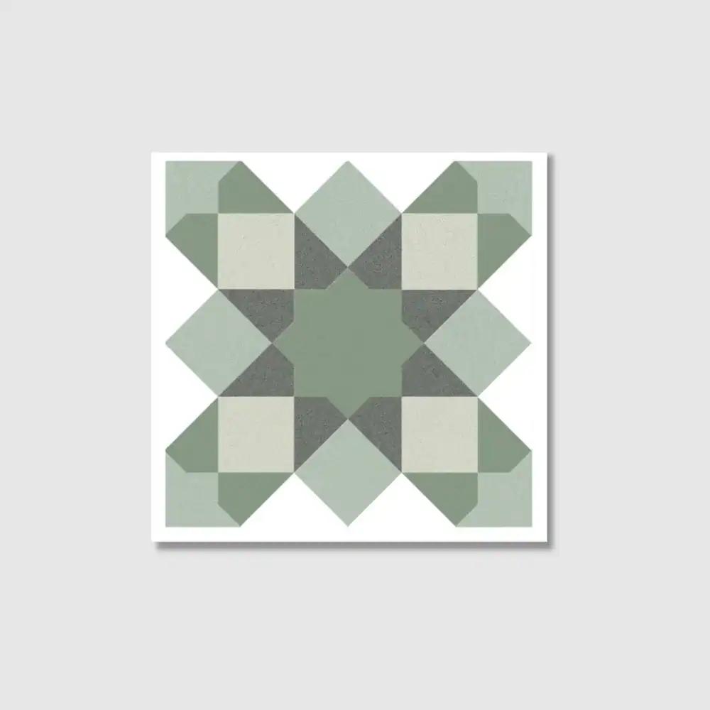 Patterned Green Tile