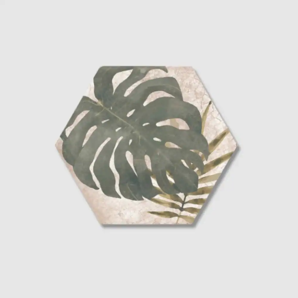 Hexagonal Patterned Leaves Tile