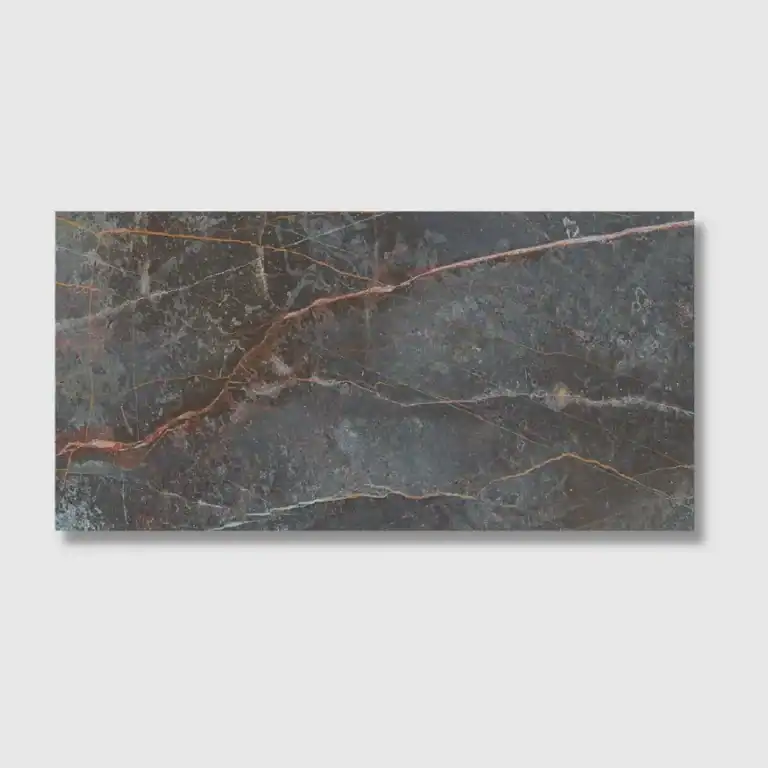 blue marble-effect porcelain tile