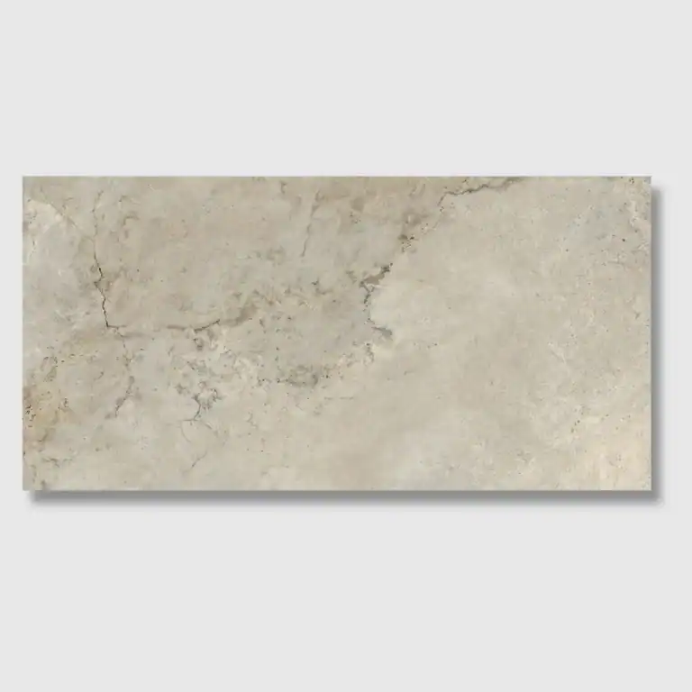 cream travertine polished tile