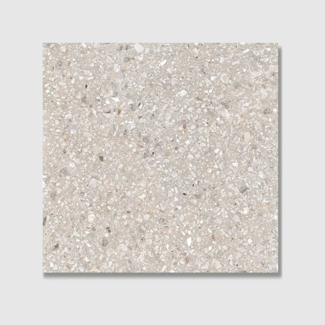 light terrazzo effect porcelain tile