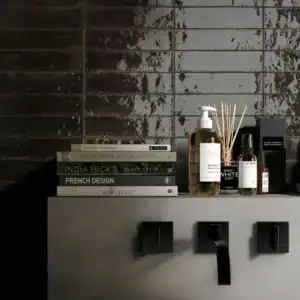 black handmade effect porcelain tile