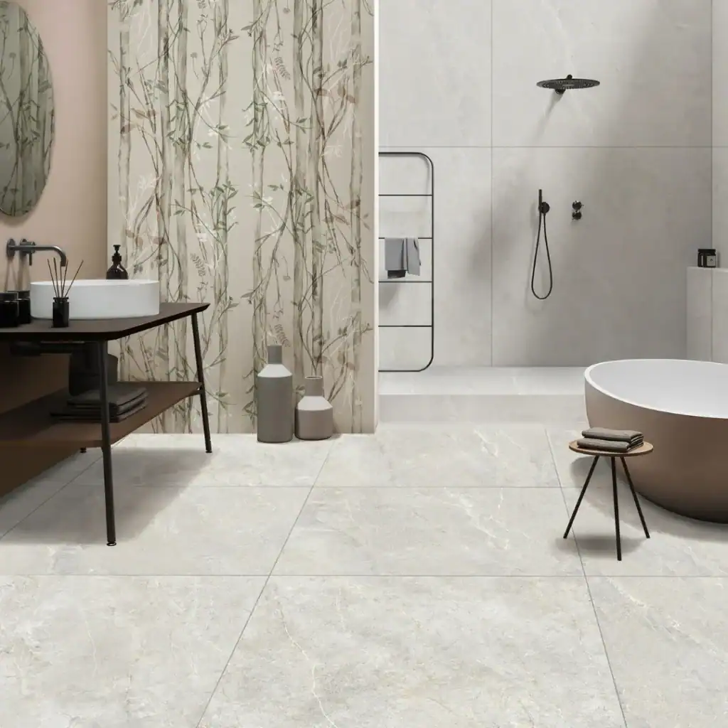 grey stone porcelain floor tile