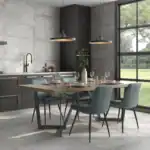 grey metal effect porcelain tile