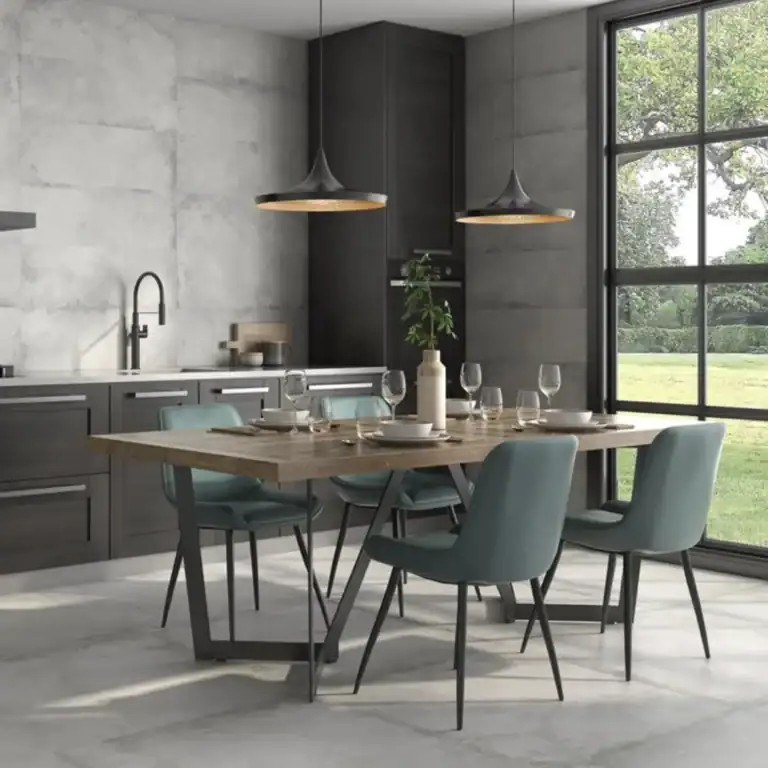 grey metal effect porcelain tile