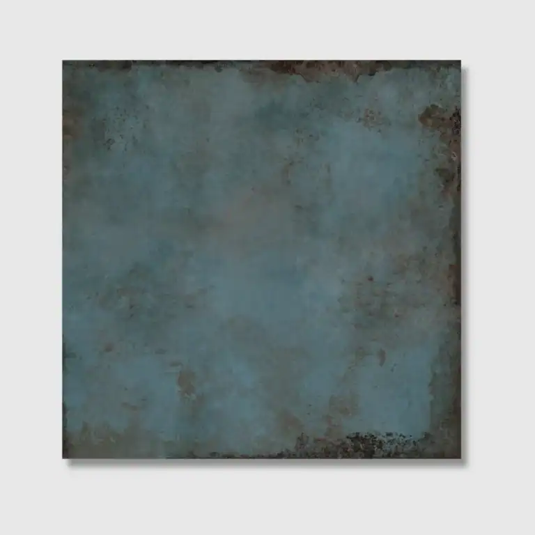 blue metal effect porcelain tile