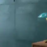 petrol blue metal tile