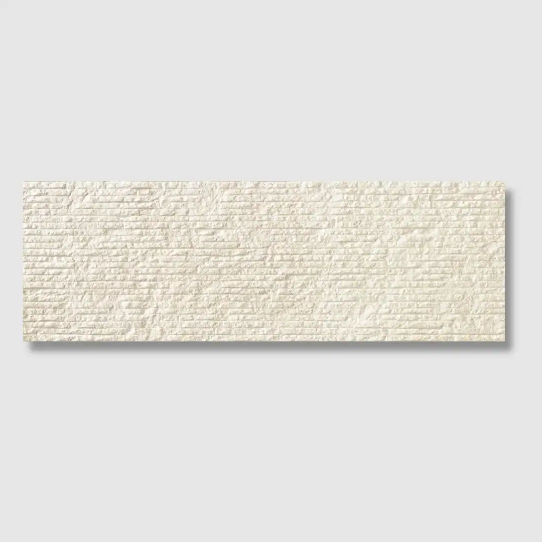 off white linear wall tile