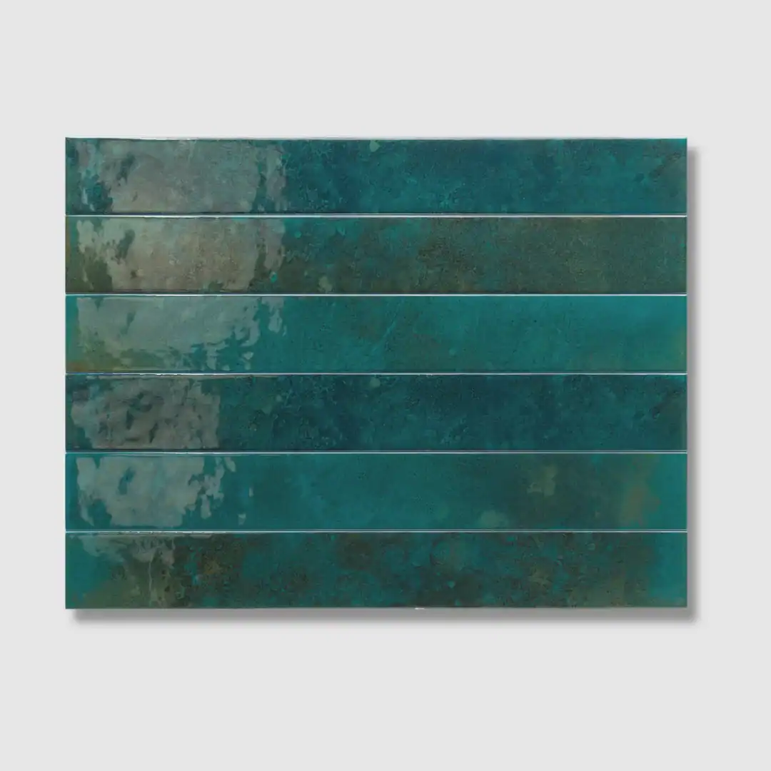 blue glossy ceramic tile