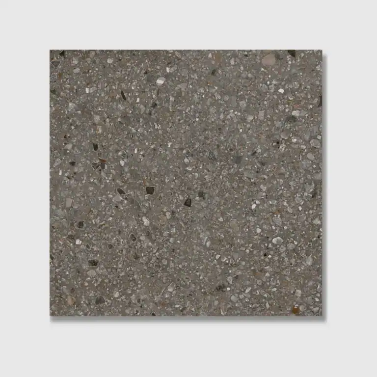 dark terrazzo effect porcelain tile