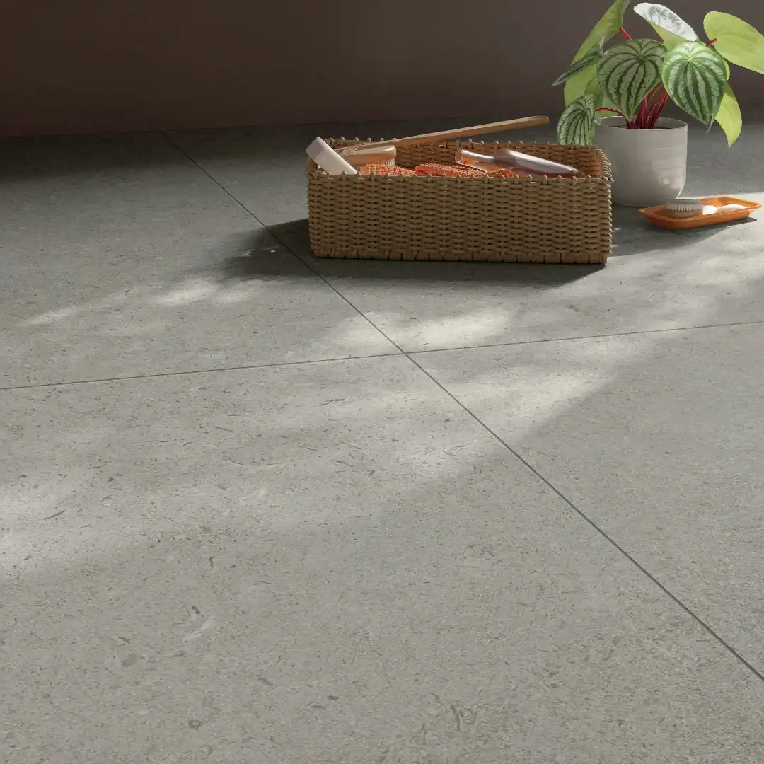 grey stone effect floor tile