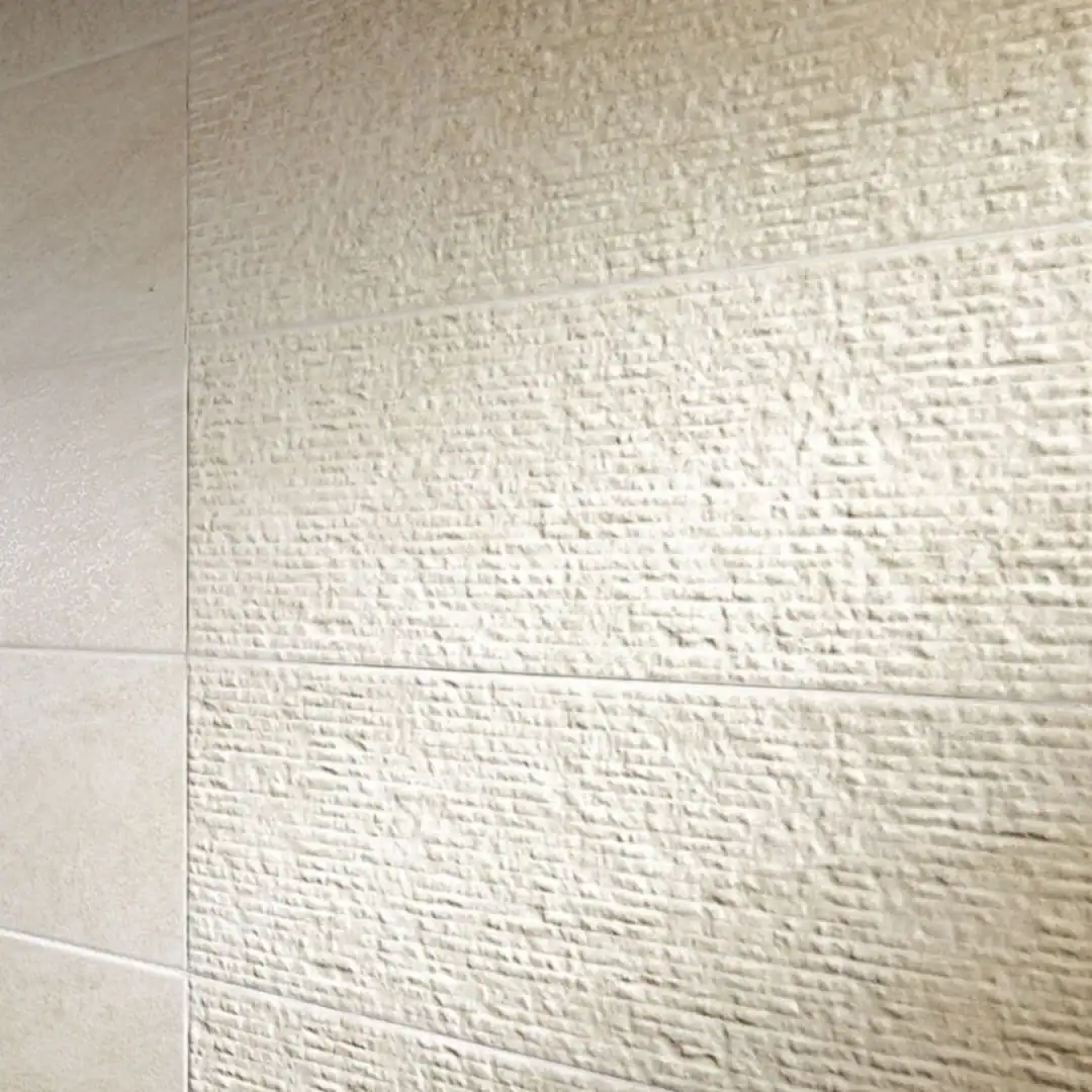 off white linear wall tile