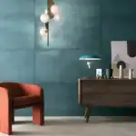 blue aged metal effect tile