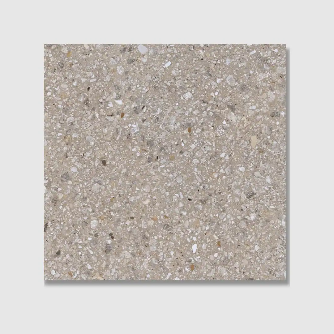 grey terrazzo effect porcelain tile