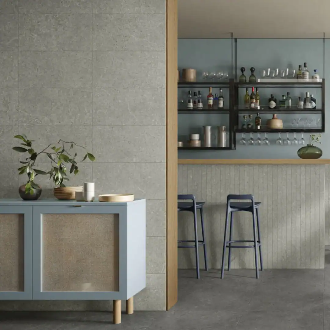 grey stone effect porcelain tile