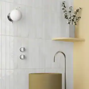 white glossy ceramic tile