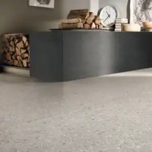 grey terrazzo effect porcelain tile
