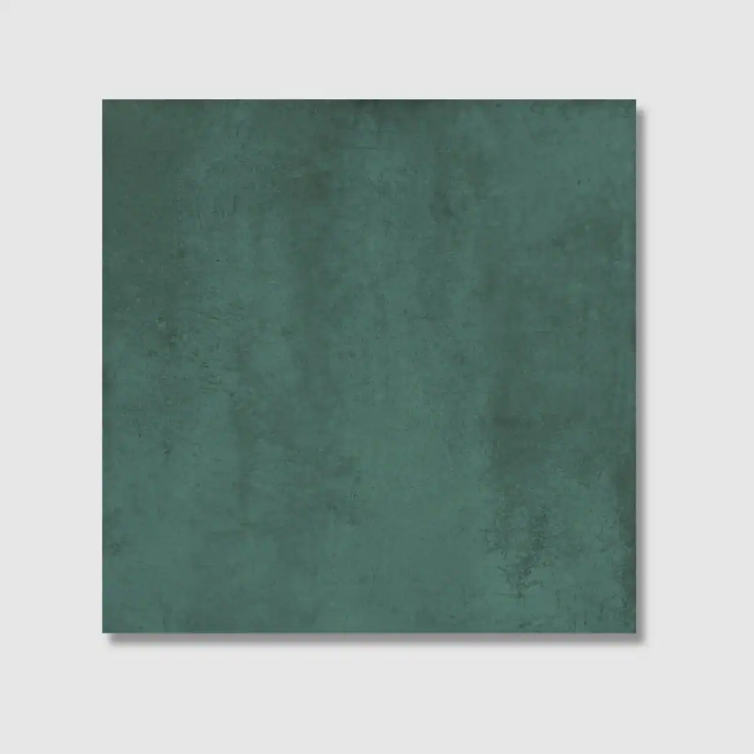 aged green metal effect tile