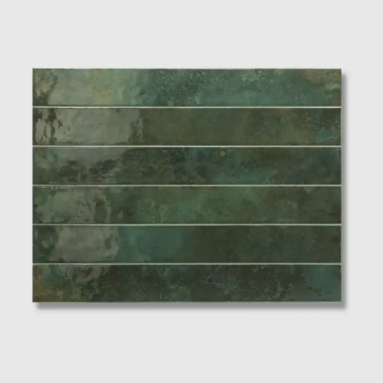 green glossy ceramic tile