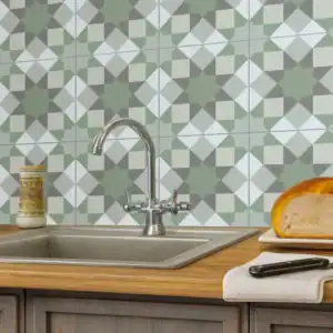 Patterned Green Tile