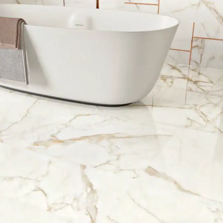 marble floor tile with gold veins