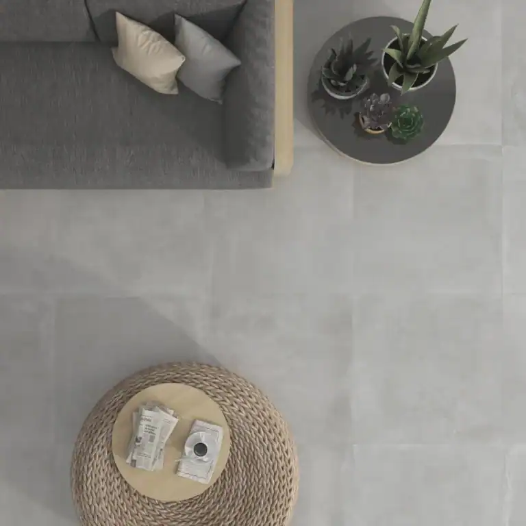 grey concrete effect porcelain floor tile