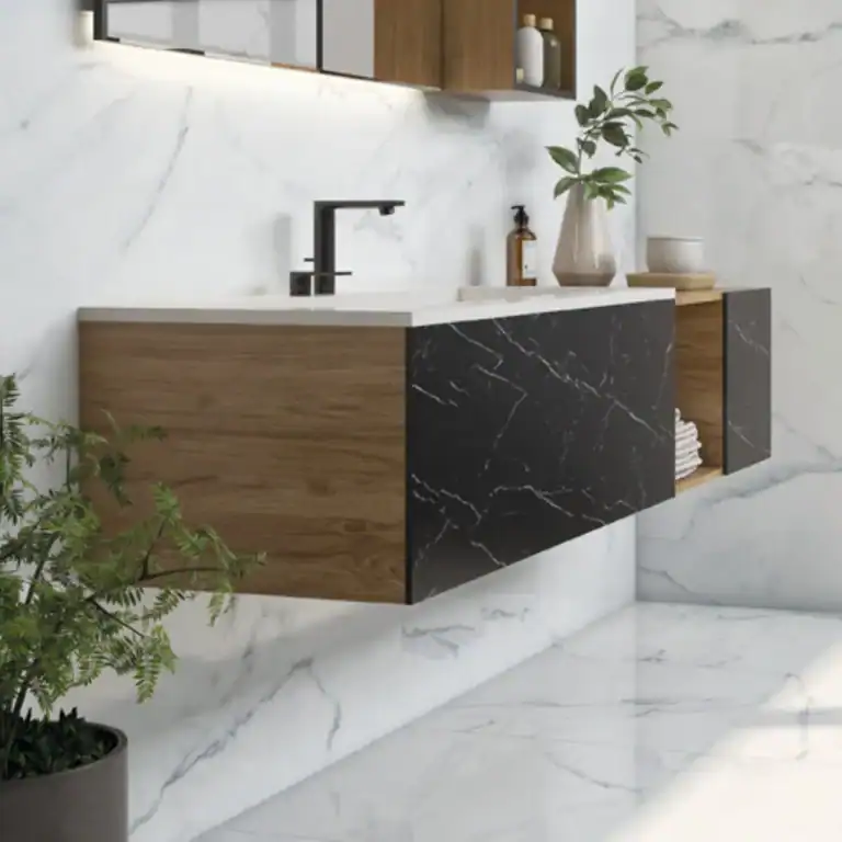 marble effect porcelain floor tile