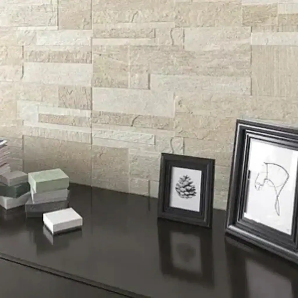 off white split stone tile