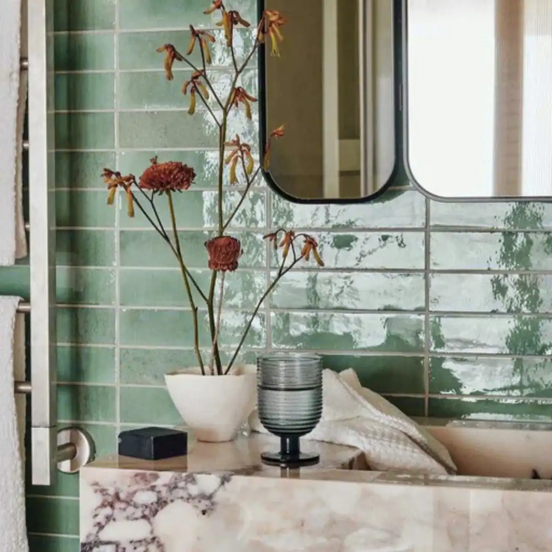 Turquoise Handmade Effect Porcelain Tile