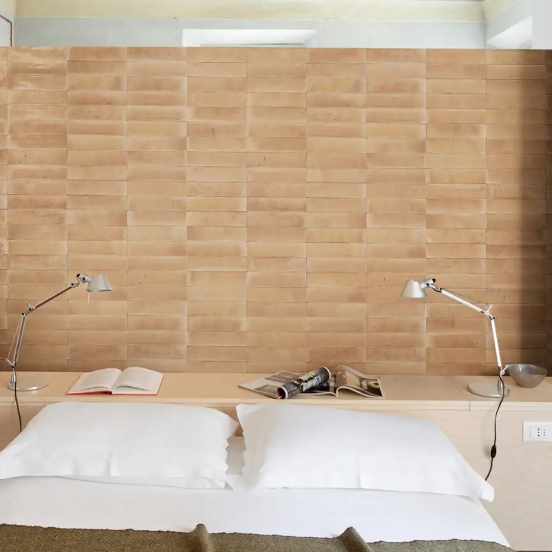 pink handmade effect porcelain tile