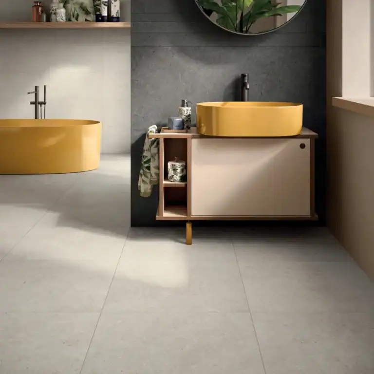 ivory stone effect floor tile