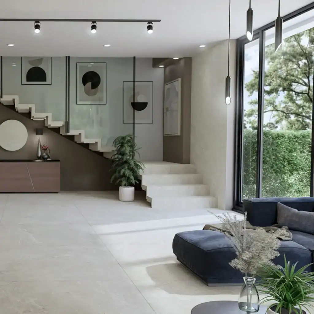 light grey porcelain wall tile