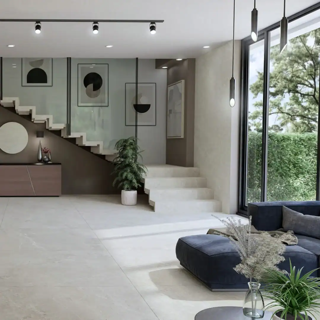 light grey porcelain wall tile