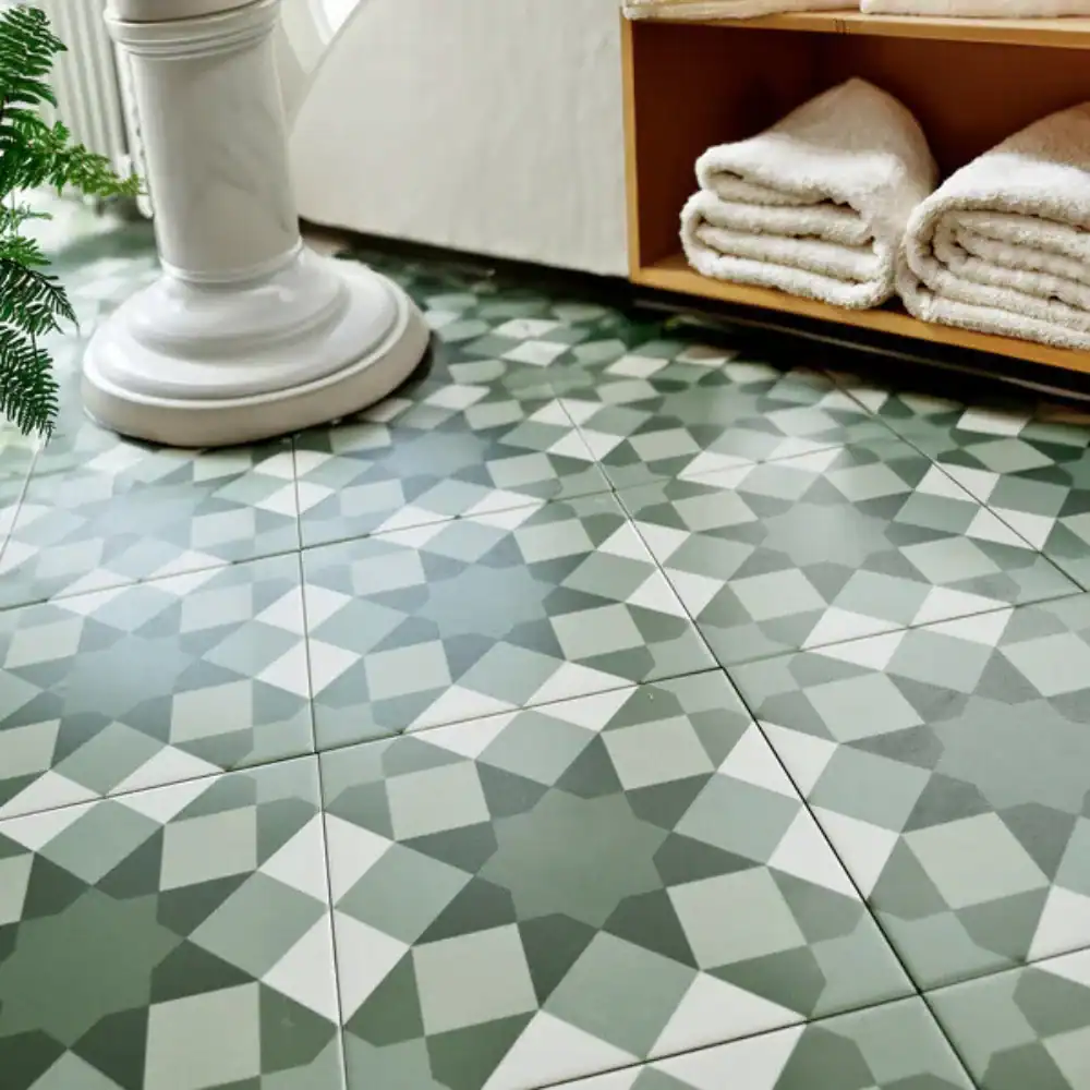 Patterned Green Tile