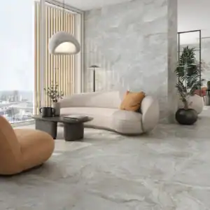 silver travertine matt tile