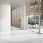 white veined stone tile