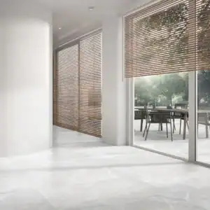 white veined stone tile