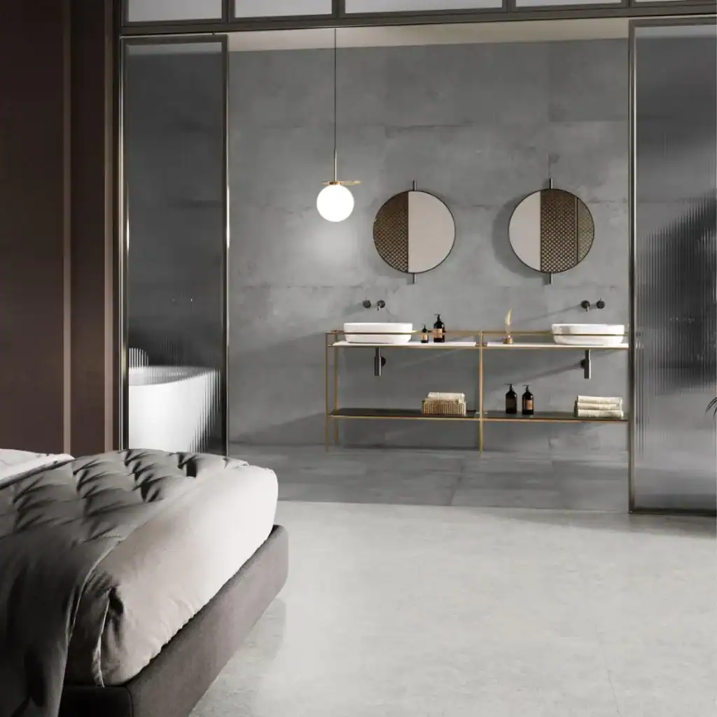 Grey Metal Effect Ceramic Wall Tile