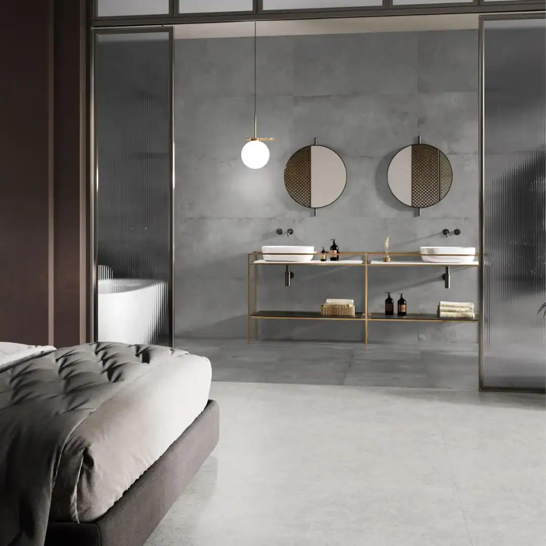 Grey Metal Effect Ceramic Wall Tile