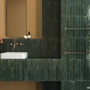 green glossy ceramic tile