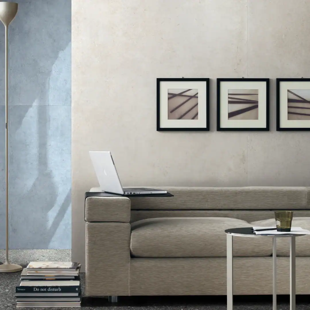 light grey concrete effect porcelain tile