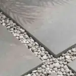 light grey rectified stone effect tile