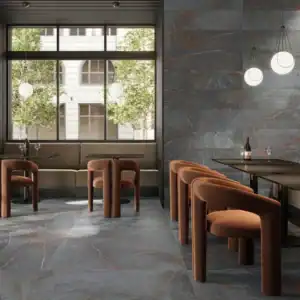 blue marble-effect porcelain tile