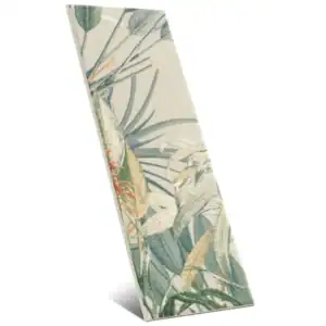 tropical patterned ceramic wall tile
