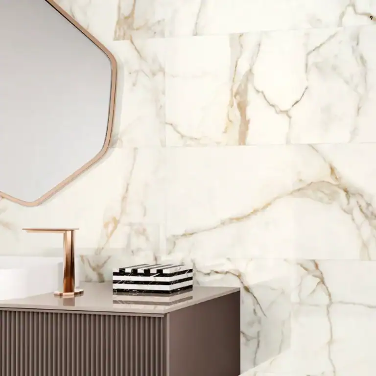 marble wall tile with gold veins