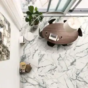Majestic M tile large marble-effect tile setting